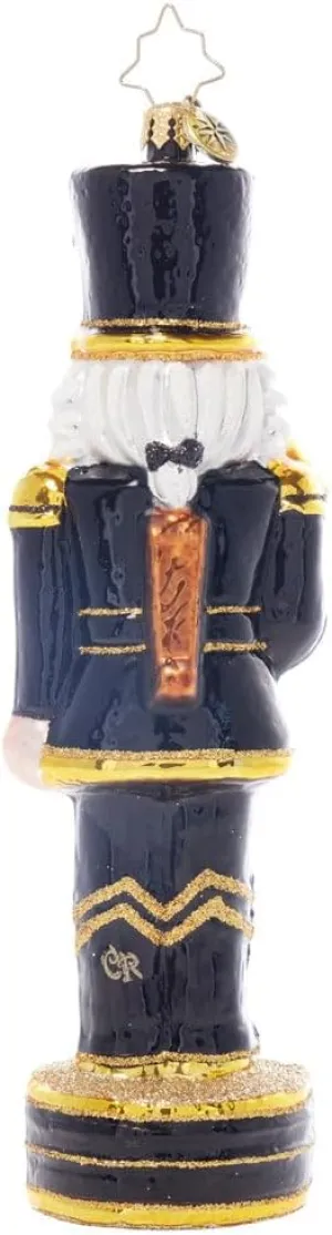 Christopher Radko Hand-Crafted European Glass Christmas Tree Decorative Ornament, Art Deco Nutcracker