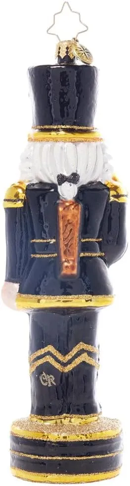 Christopher Radko Hand-Crafted European Glass Christmas Tree Decorative Ornament, Art Deco Nutcracker