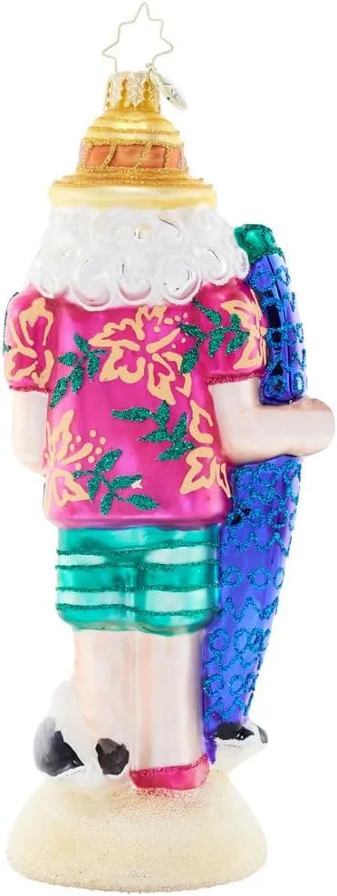 Christopher Radko Hand-Crafted European Glass Christmas Tree Decorative Ornament, Hang Ten Woody