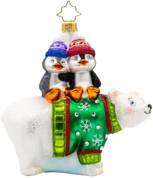 Christopher Radko Hand-Crafted European Glass Christmas Tree Decorative Ornament, Iceberg Buddies