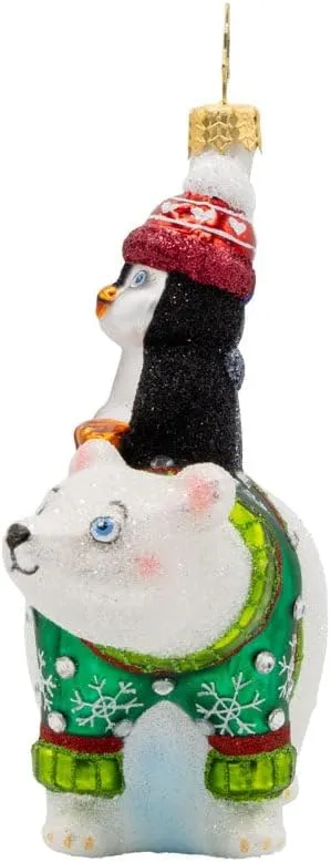 Christopher Radko Hand-Crafted European Glass Christmas Tree Decorative Ornament, Iceberg Buddies