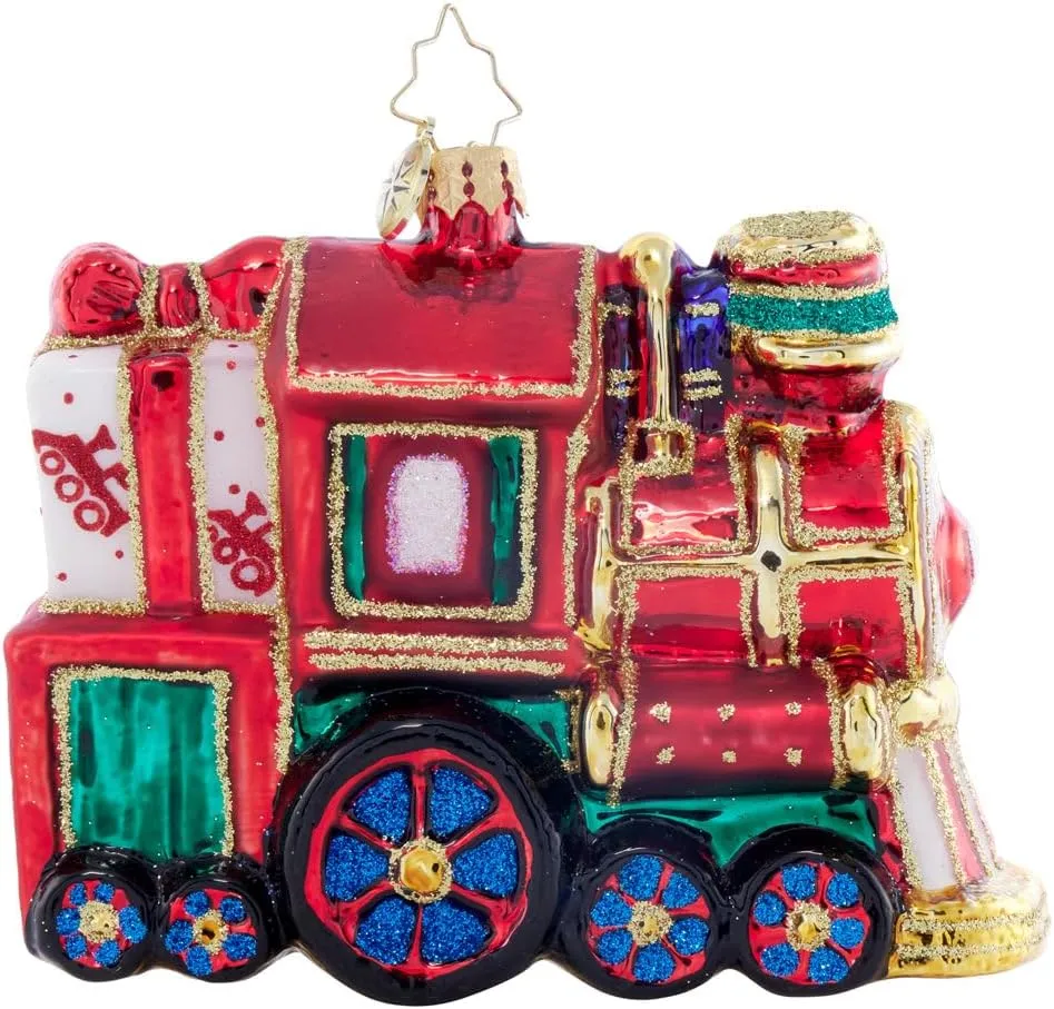 Christopher Radko Hand-Crafted European Glass Christmas Tree Decorative Ornament, Teddy's Gift Express