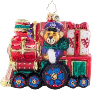 Christopher Radko Hand-Crafted European Glass Christmas Tree Decorative Ornament, Teddy's Gift Express