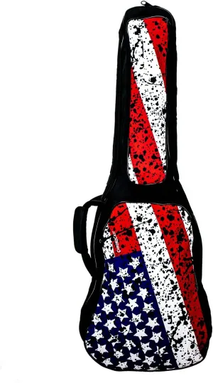 ChromaCast USA Flag Graphic Multi-Pocket Electric Guitar Padded Gig Bag (CC-EPB