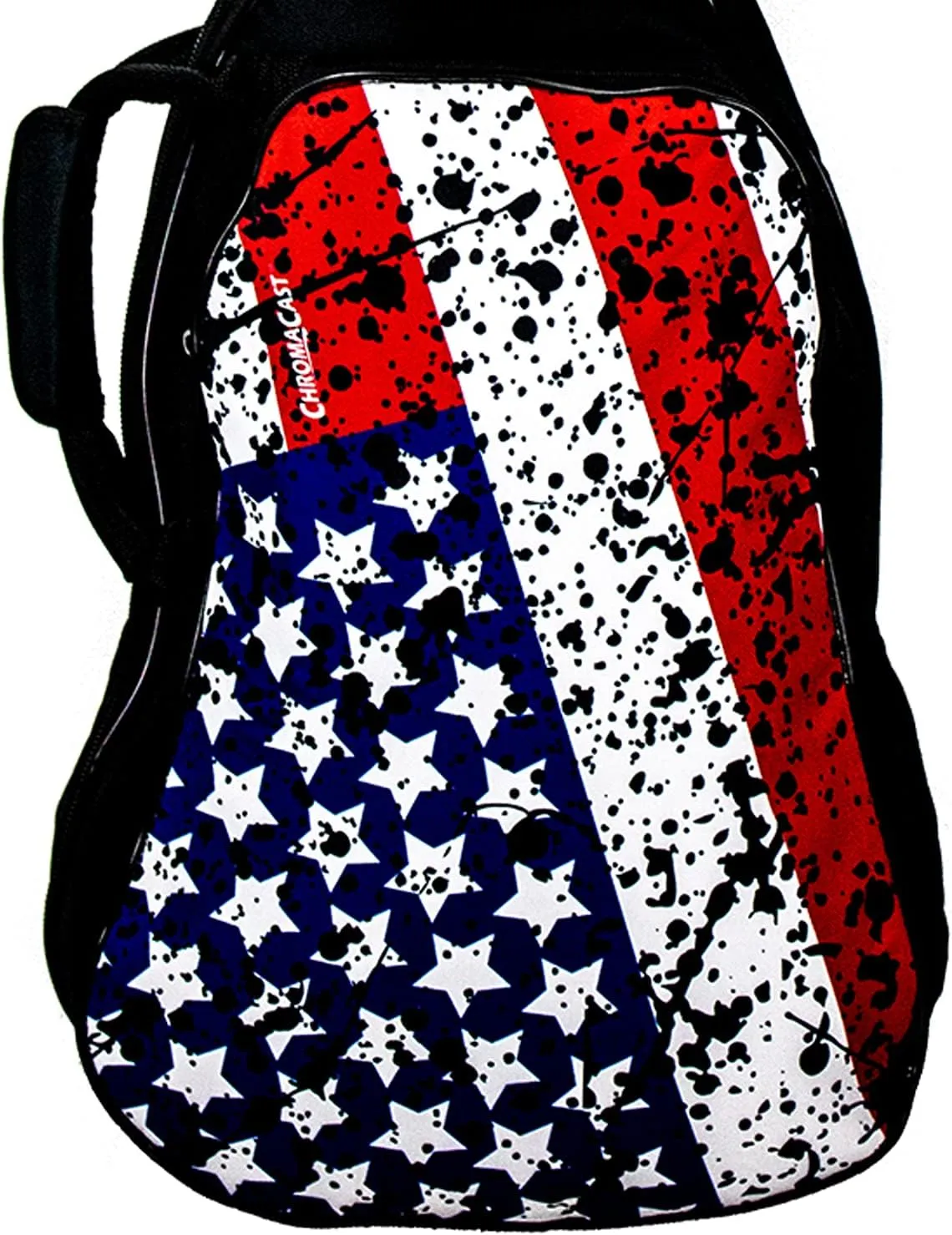 ChromaCast USA Flag Graphic Multi-Pocket Electric Guitar Padded Gig Bag (CC-EPB