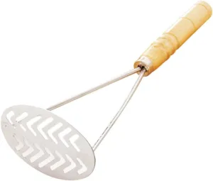 Ciieeo 5pcs Potato Masher Kitchen Tool Wooden Handle Mashed Potato Making Easy to Clean Multi-function