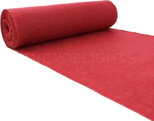 CleverDelights 12" Premium Burlap Roll - 10 Yards - Red - No-Fray Finished Edges - Natural Jute Burlap Fabric