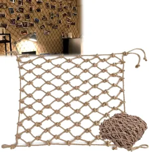 Climbing Rope Net, 3x23FT / 1x7(M) Safety Rope Adult Playground Giant Mesh Heavy Duty Cargo Toddler Netting Nets, for Adults Outdoor Swing Set Ladder (Rope Dia 1cm)