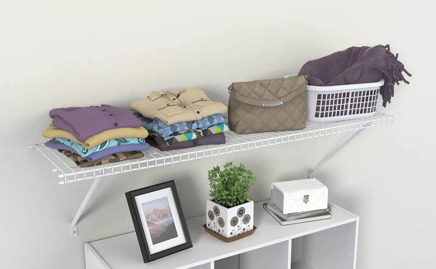 ClosetMaid 51041 Prepack Wire Shelf Kit, 4-Feet , White