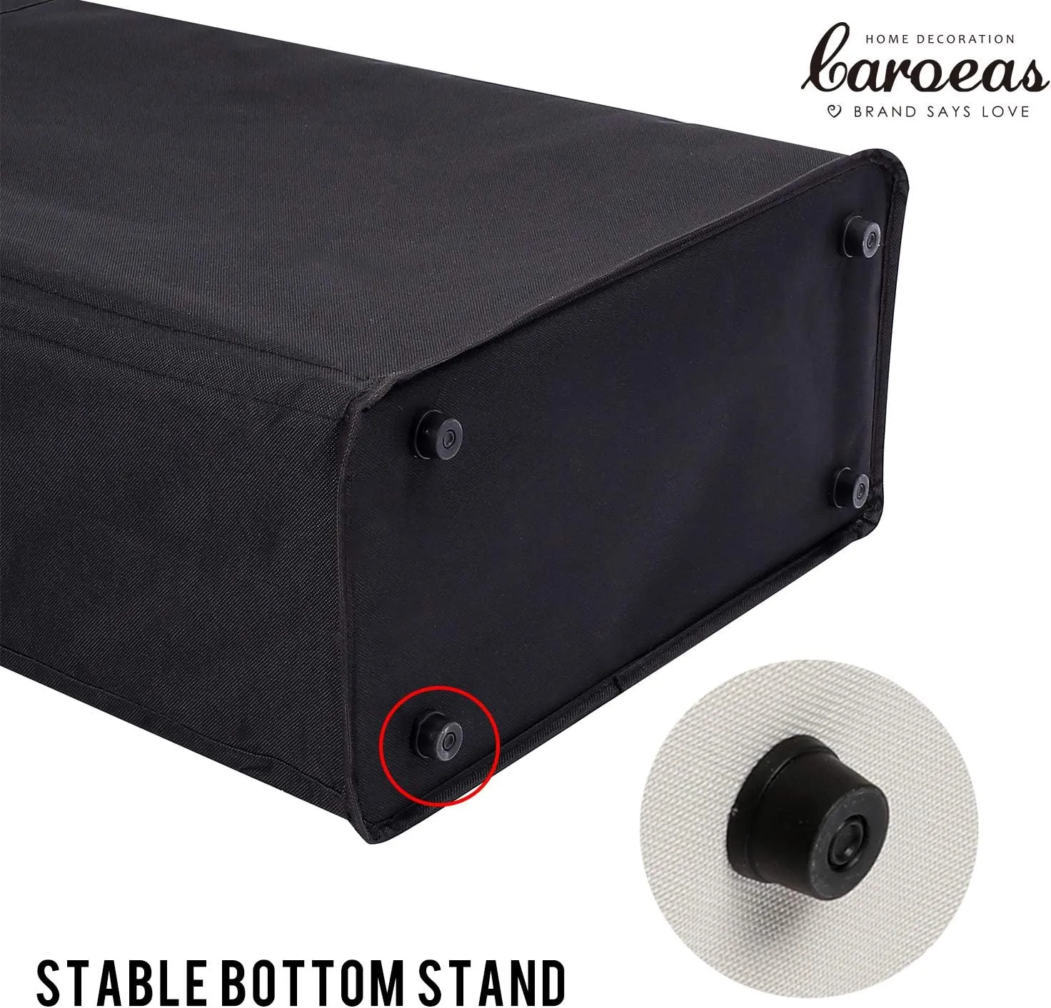 Cloth Clothes Basket, Caroeas 24" Handy Hanging Laundry Basket Tall & Slim Hamper Waterproof Laundry Bag Collapsible Travel Laundry Bag with Breathable Mesh Cover & Soft Handle Laundry Hamper (Black1)