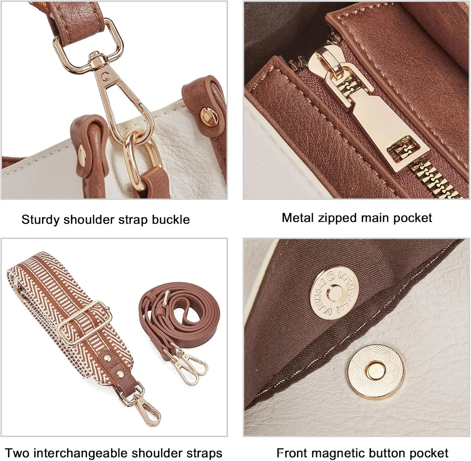 CLUCI Crossbody Bags For Women Trendy Fashion Shoulder Bag Vegan Leather Purse For Ladies with Adjustable Strap