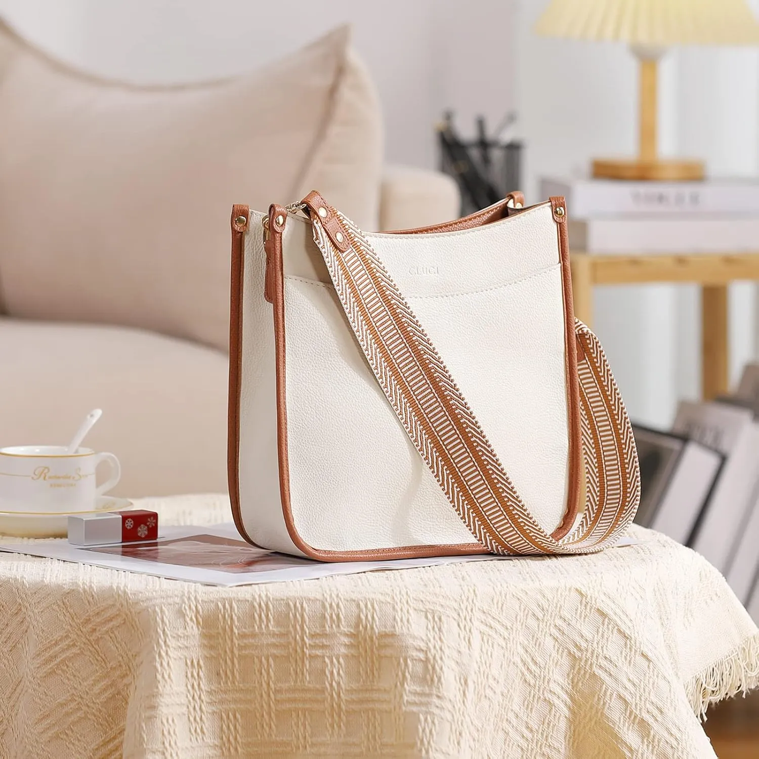 CLUCI Crossbody Bags For Women Trendy Fashion Shoulder Bag Vegan Leather Purse For Ladies with Adjustable Strap