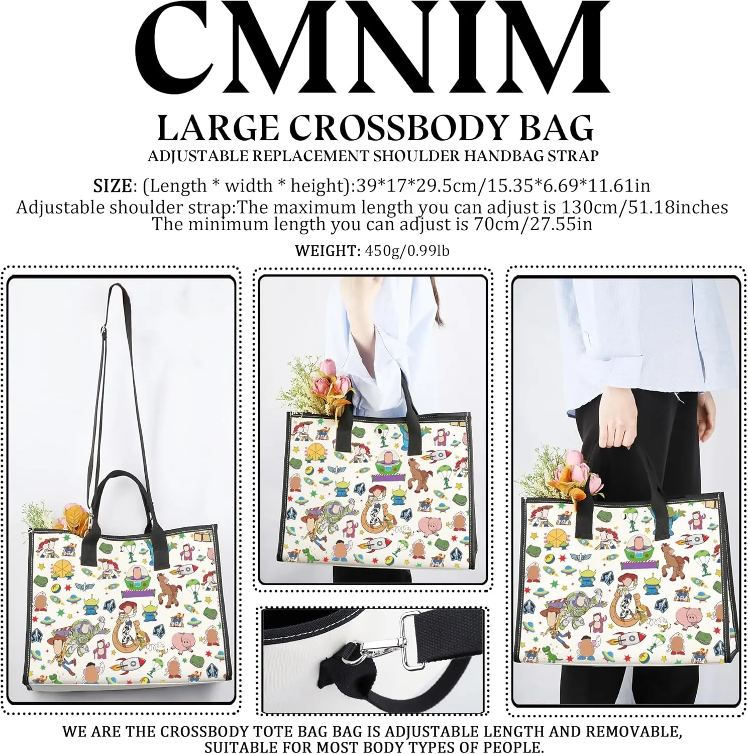 CMNIM Cartoon Movie Merchandise Gift T-y Inspired Characters Tote Bag Fans Gift Cartoon Movie Lover Travel Shoulder Bag