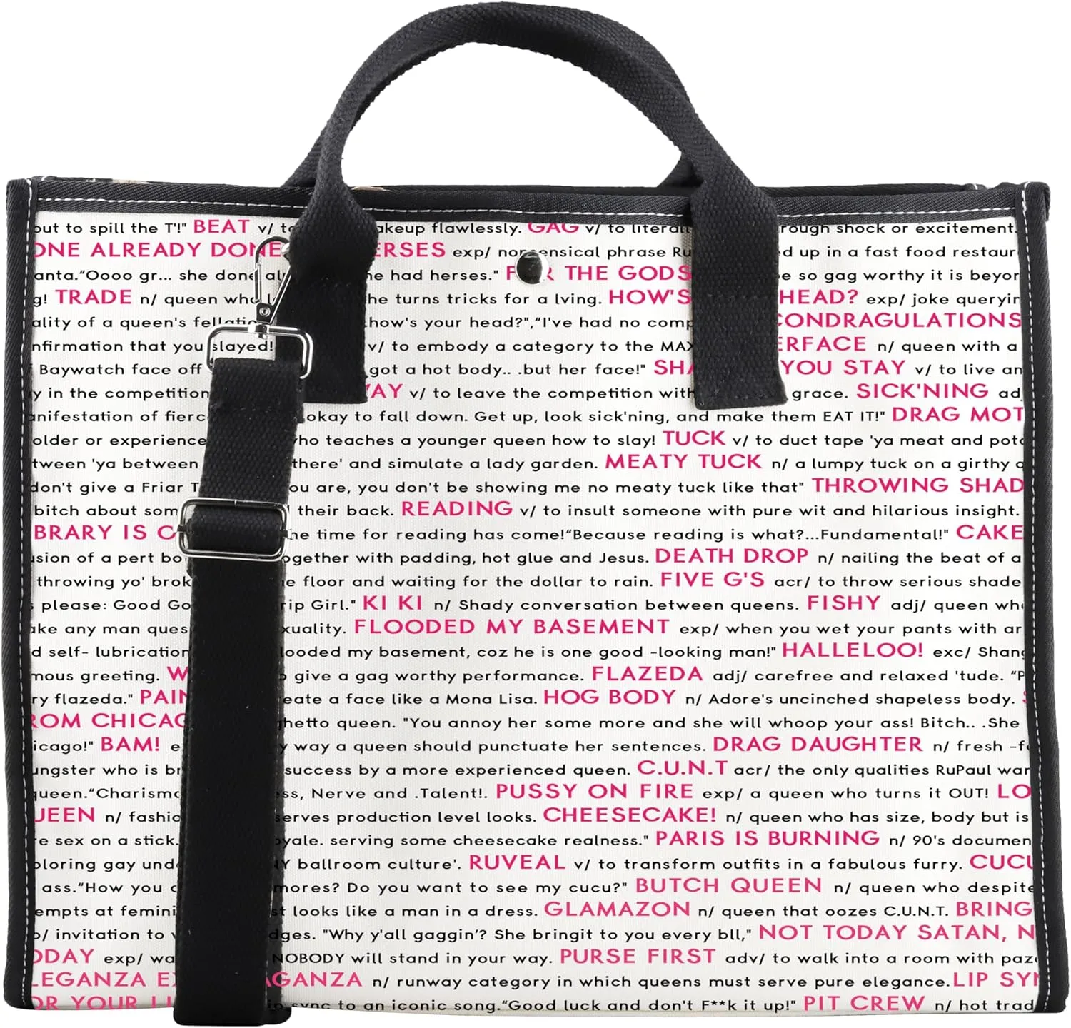 CMNIM Drag Race Merch Gift R'paul's Quote Tote Bag Drag Queeen Gifts RP Fan Gift RP Tv Show Inspired Reusable Shopping Bag