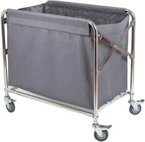 Collapsible Laundry Trolley, Oxcloth Bag Laundry Sorter Hamper, Linen Cart,Wheeled Laundry Trolley Carts, Linen Collector, Commercial Hotel Laundry Containers, for Hotel/Home/Laundry Room