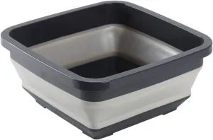 Collapsible wash Basin Plastic Folding Wash Basin Travel Folding Laundry Tub Bathroom Kitchen Accessories Portable Folding Basin Fishing Wash Bucket(Black)