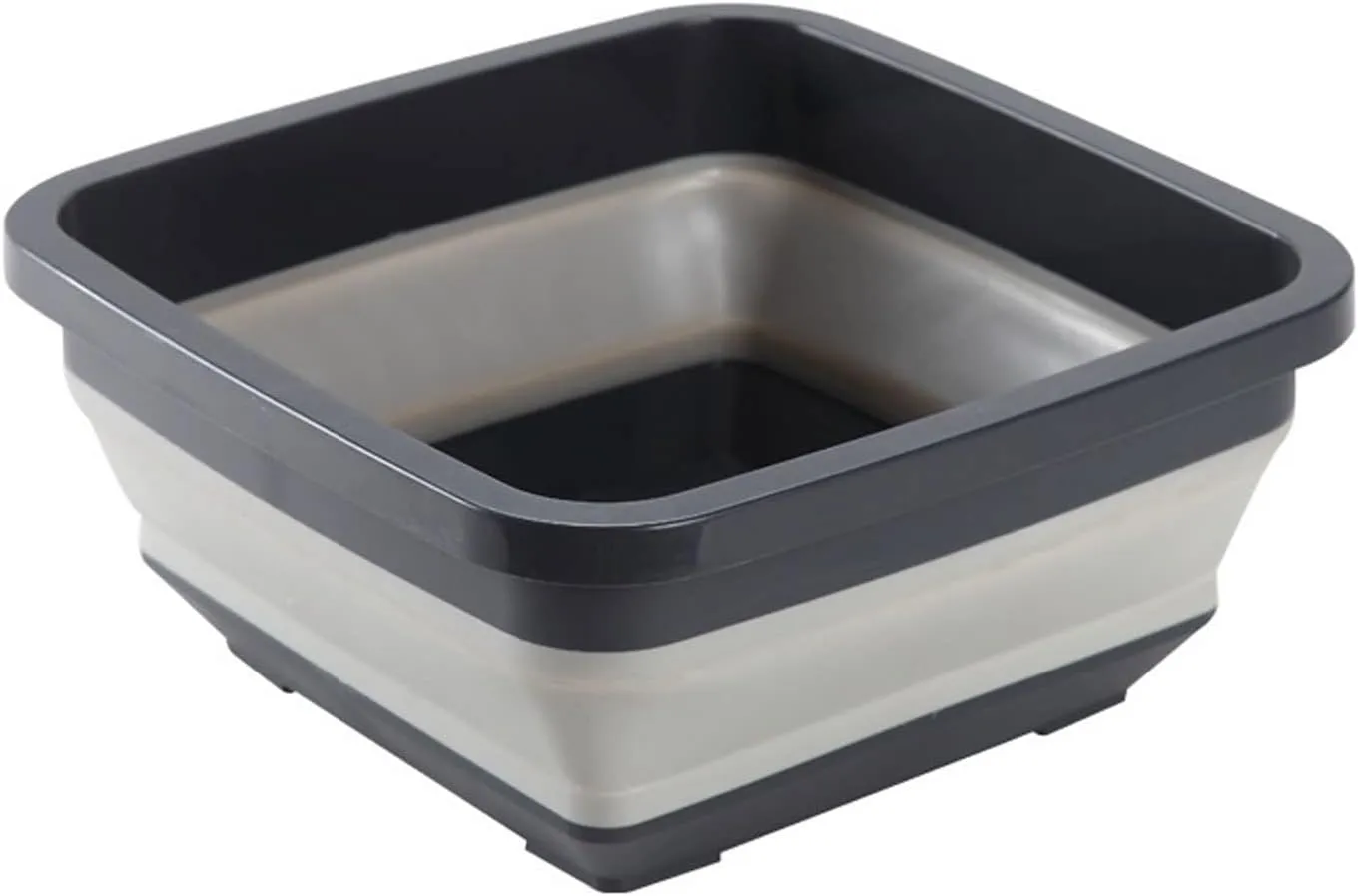 Collapsible wash Basin Plastic Folding Wash Basin Travel Folding Laundry Tub Bathroom Kitchen Accessories Portable Folding Basin Fishing Wash Bucket(Black)