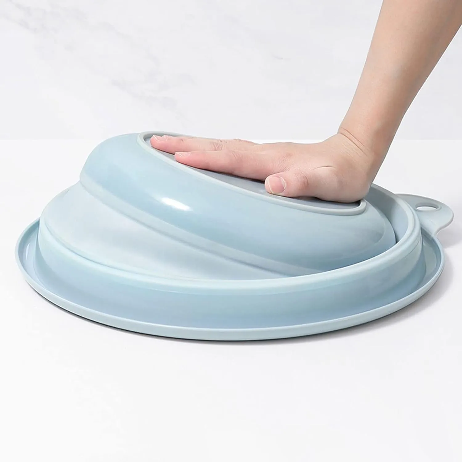 Collapsible wash Basin Travel Portable Telescopic Foldable Washbasin Dorm Room Essentials Multi-Size Household Laundry Tub Hand Hair Washing Basin(Blue,US-Size XL)