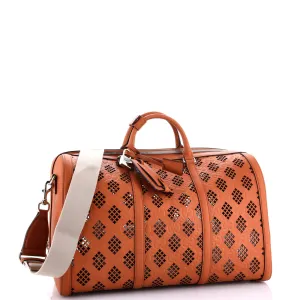 Convertible Duffle Bag GG Debossed Laser Cut Leather Large