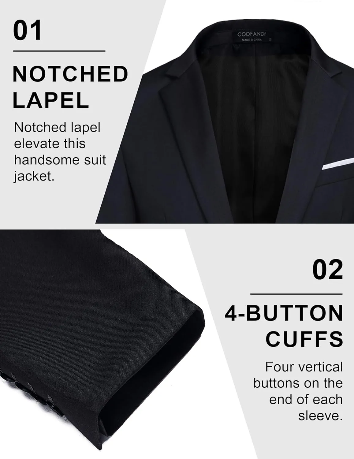 COOFANDY Mens Blazer Sport Coats Casual Slim Fit Suit Jacket Business One Button Blazers