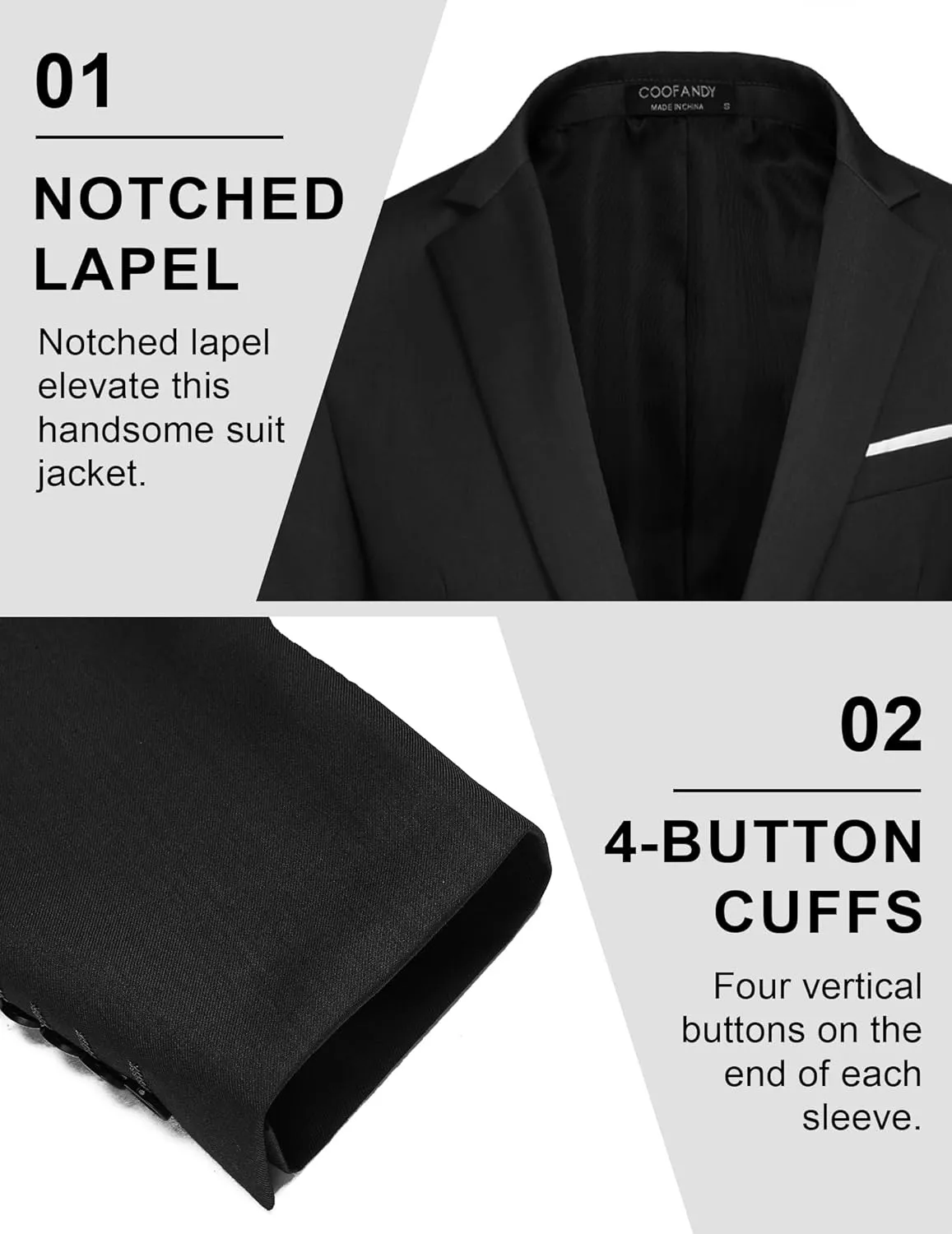 COOFANDY Mens Blazer Sport Coats Casual Slim Fit Suit Jacket Business One Button Blazers