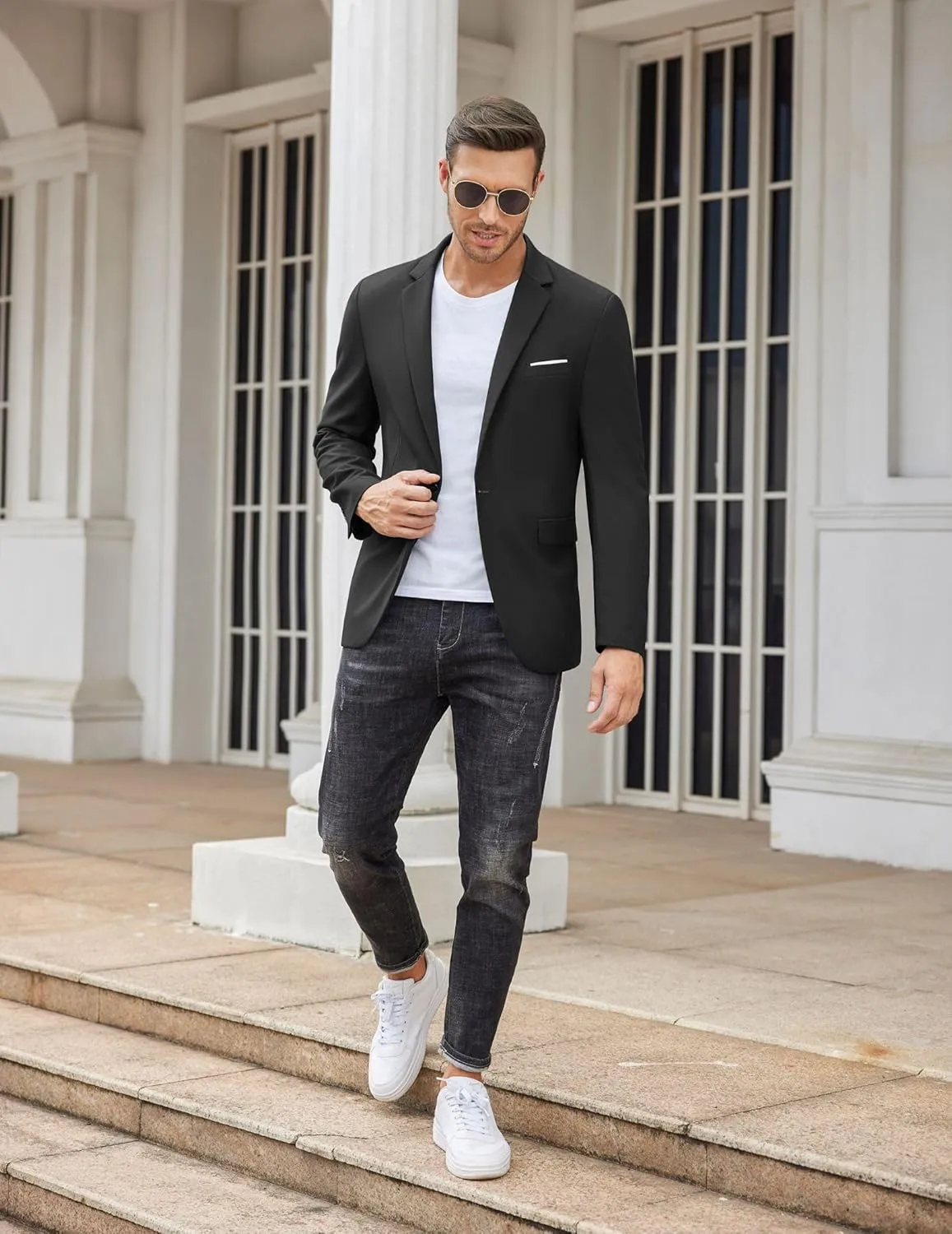 COOFANDY Mens Blazer Sport Coats Casual Slim Fit Suit Jacket Business One Button Blazers