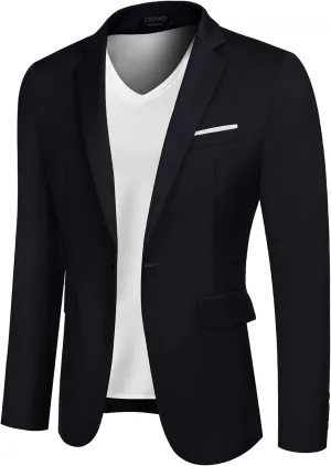COOFANDY Mens Blazer Sport Coats Casual Slim Fit Suit Jacket Business One Button Blazers
