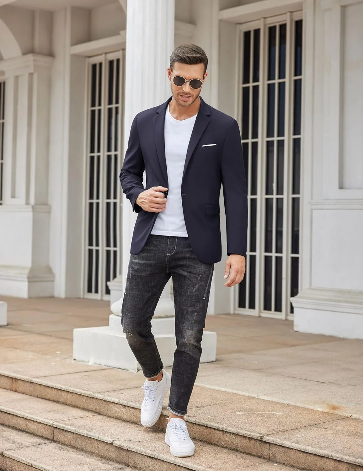 COOFANDY Mens Blazer Sport Coats Casual Slim Fit Suit Jacket Business One Button Blazers