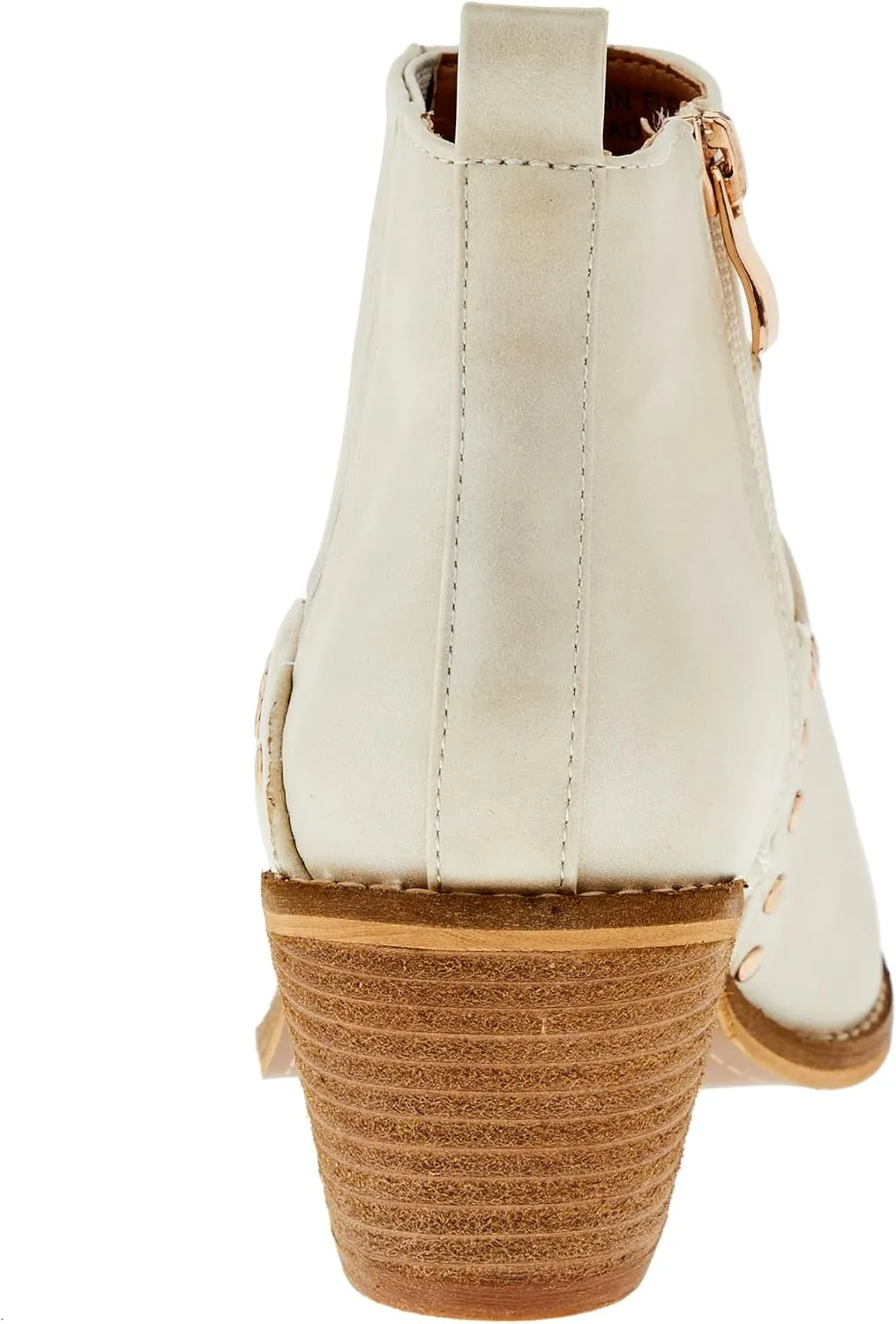 Corkys Womens On Fleek Zippered Casual Boots Ankle Low Heel 1-2" - Off White
