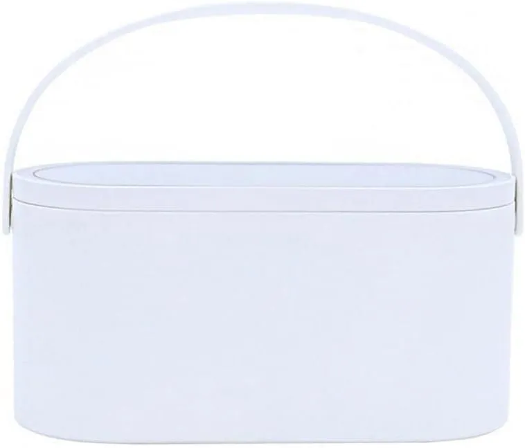 Cosmetic Storage Box Dresser Ladies Makeup Box Makeup Mirror with Handle Makeup Box LED Light Rotatable Jewelry Storage Box Makeup Mirror Decorative Makeup Case