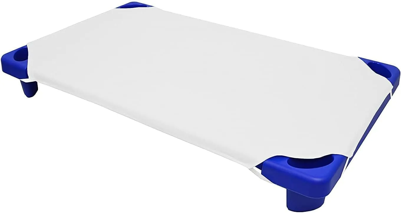 Cot Sheets for Daycare 12 Pieces Standard Size Daycare Pre-School Cot Sheet 23 x 40 Inches Toddler Cot Sheets Breathable Polycotton Cot Bed Cover Sheet - White, LA 01 -318