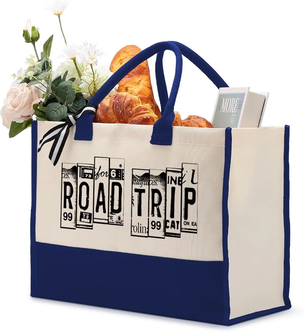 Cotton Canvas Tote Bag for Women, Canvas Tote Bag for Gifting, Canvas Bag Gift for Women Friend Her, Handbag Gift for Road Trip, Short Trip Gift, Canvas Tote Bag Aesthetic, Canvas Beach Bag C1