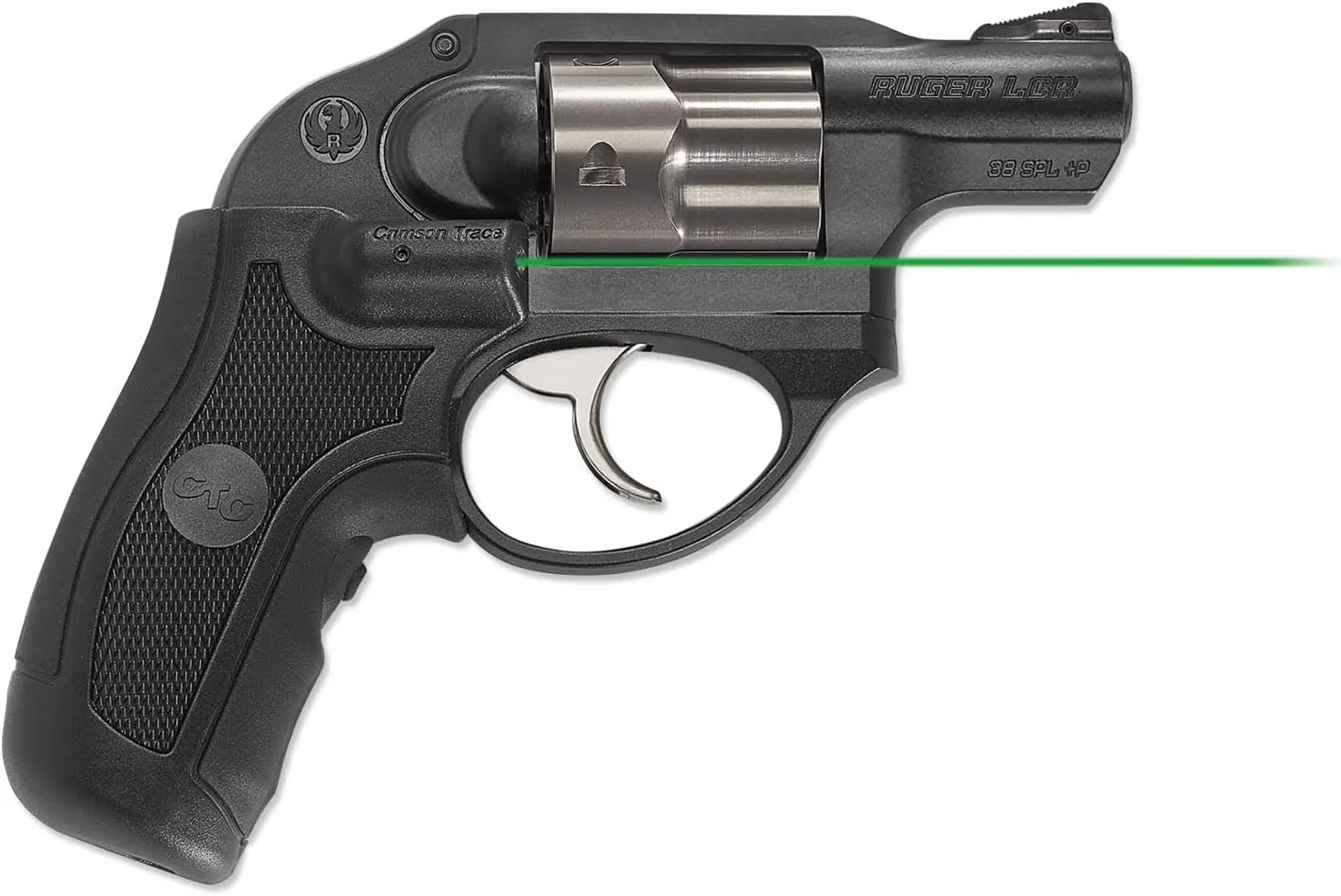 Crimson Trace LG-415 Lasergrips with Heavy Duty Construction and Instinctive Activation for Ruger LCR & LCRX Pistols, Defensive Shooting and Competition