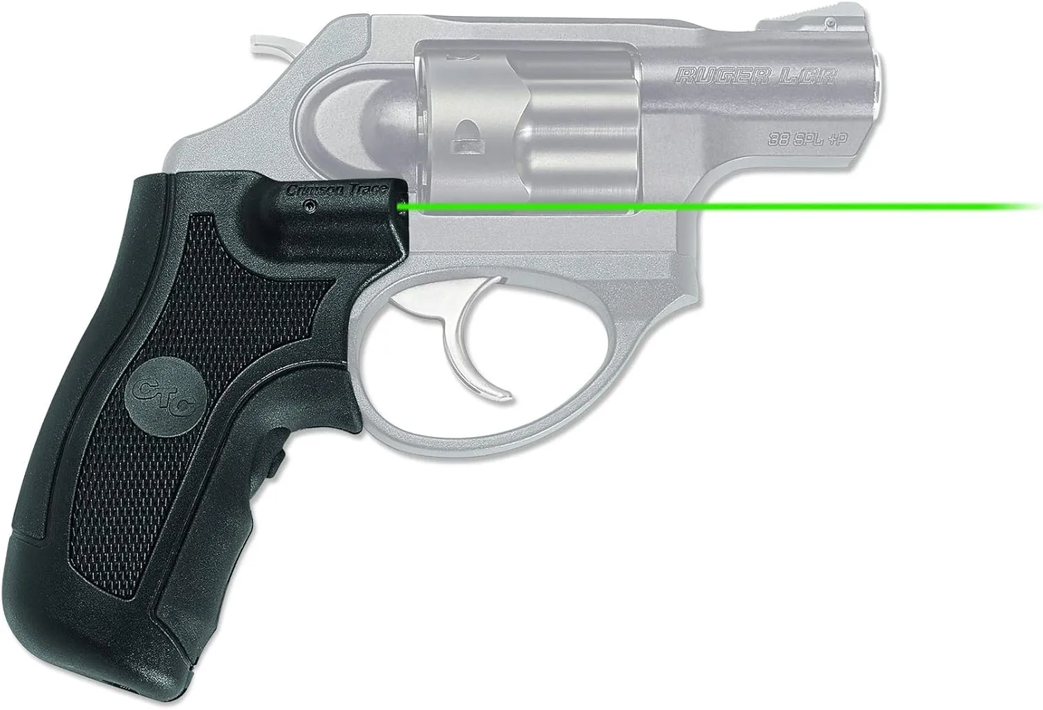 Crimson Trace LG-415 Lasergrips with Heavy Duty Construction and Instinctive Activation for Ruger LCR & LCRX Pistols, Defensive Shooting and Competition