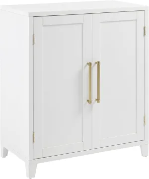 Crosley Furniture Roarke Stackable Kitchen Pantry Storage Cabinet with Doors and Shelves, Accents Cabinets, White