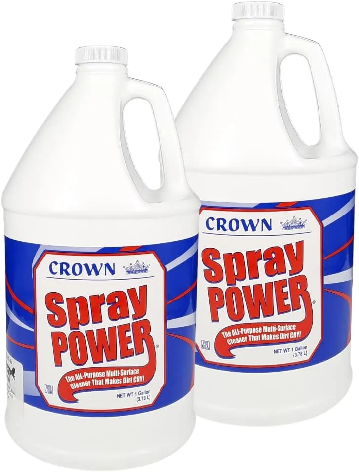 Crown Spray Power All-purpose Multi-surface Cleaner, 1 Gal | Essential To Help With Messes | Dissolves Most Soils And Stains | Spray-on And Wipe-off Concept Does Heavy Lifting And Saves Hours | 2 PACK
