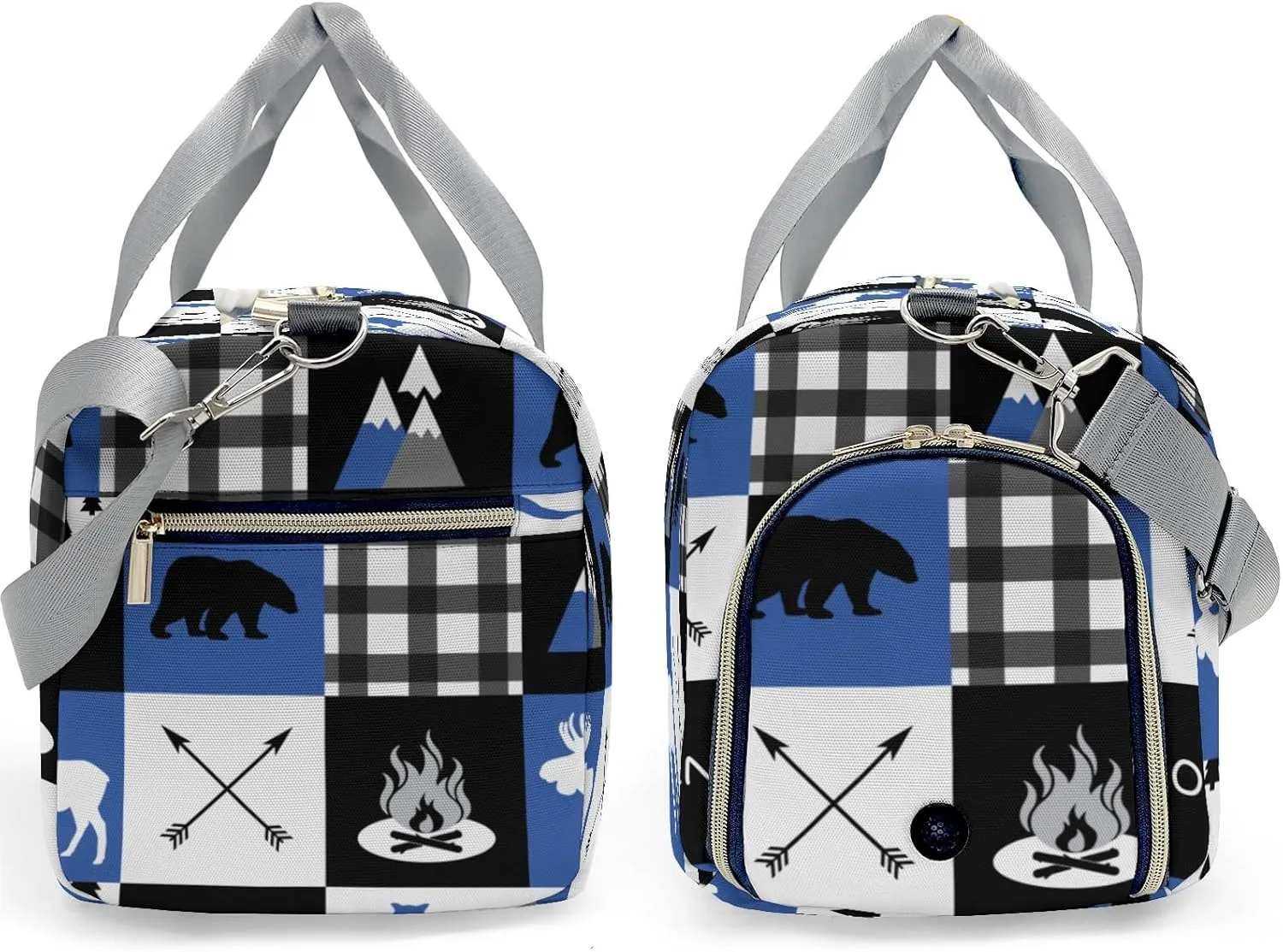 Custom Duffel Bag Wild Animal Owl Plaid Eco-Friendly Travel: Sustainable Travel Bags for Conscious Travelers