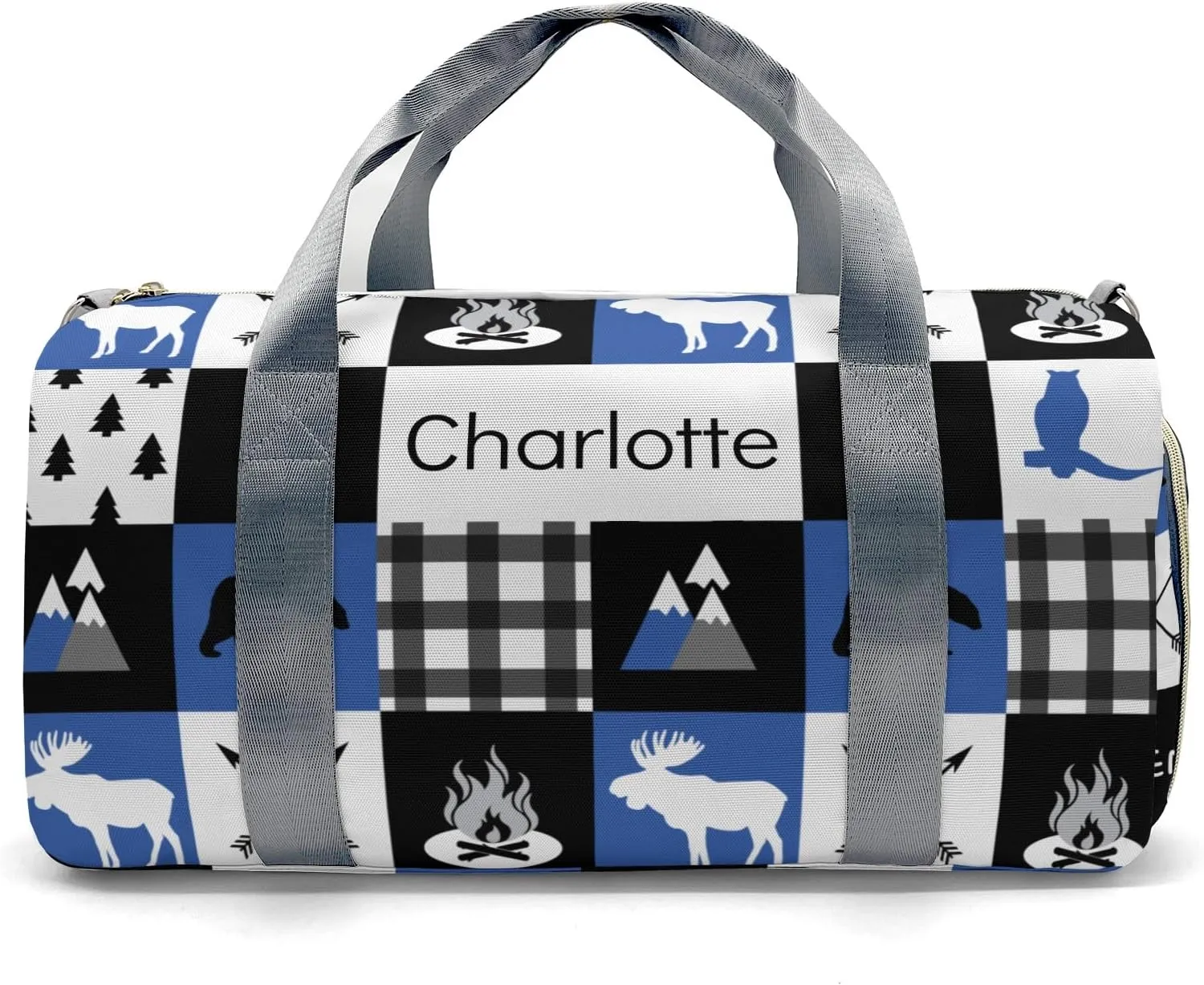 Custom Duffel Bag Wild Animal Owl Plaid Eco-Friendly Travel: Sustainable Travel Bags for Conscious Travelers