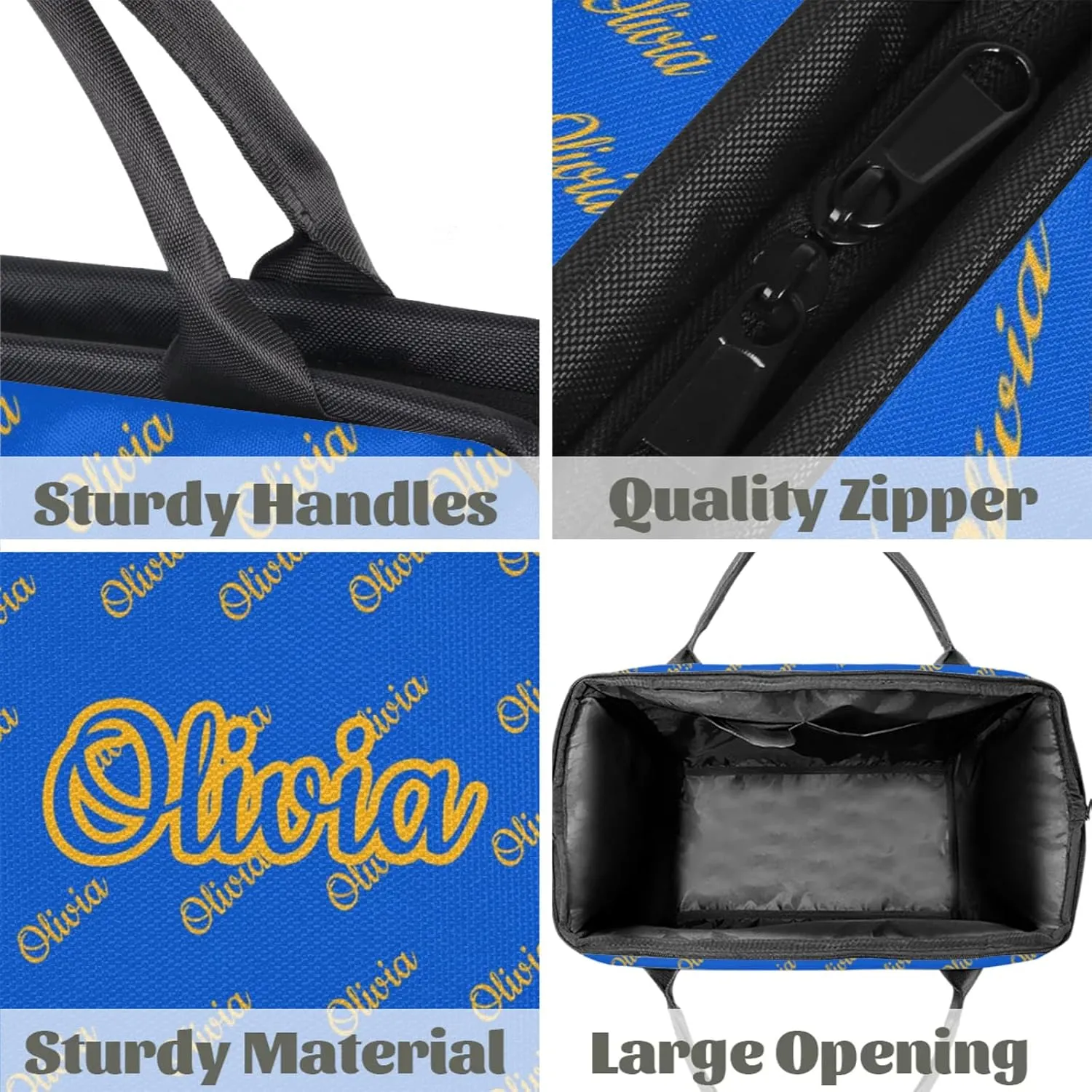 Custom Sport Duffel Bags Personalized Travel Overnight Bag Waterproof Dance Bag Lightweight Carry-On Tote for Women Men 15.2in, Blue Yellow