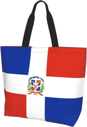 Cute Flag Large Tote Bag For Women Men Reusable Grocery Bag Shopping Shoulder Bag For Travel Work Beach Gym