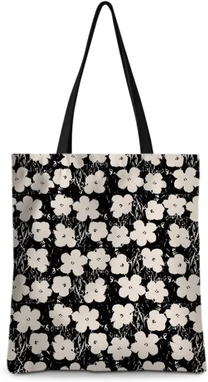 Cute Tote Bag for Women Floral Cat Gifts Boho Butterfly Forest Animals Reusable Grocery Bags Cat Lover Gifts
