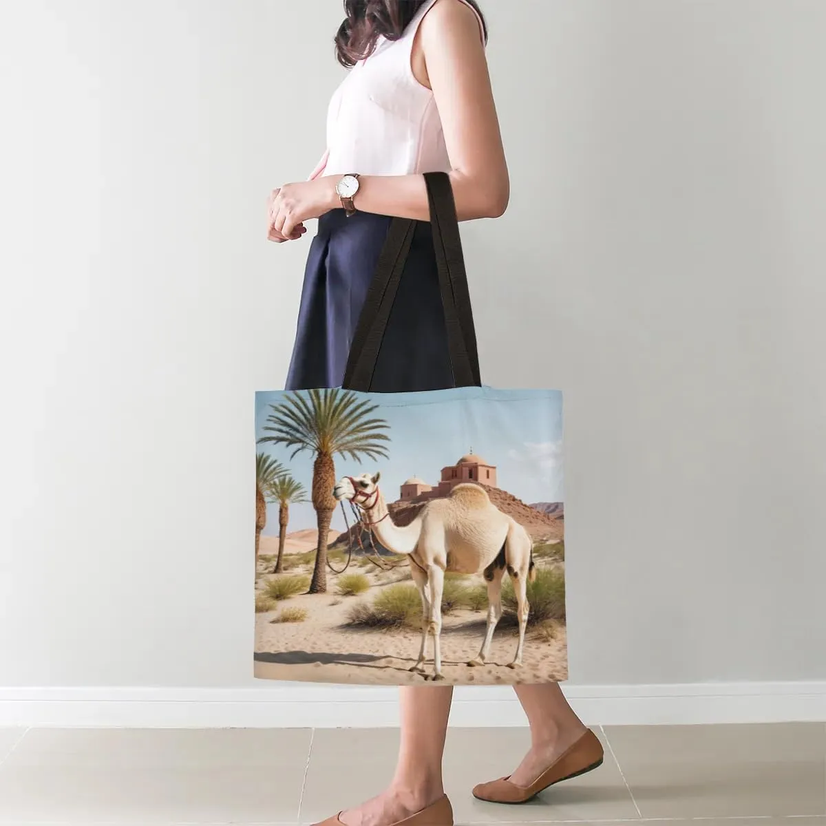 Dachshund Dog Sky Clouds Canvas Tote Bag for Women Men Stylish Tote Handbag Shoulder Bag Reusable Grocery Bag