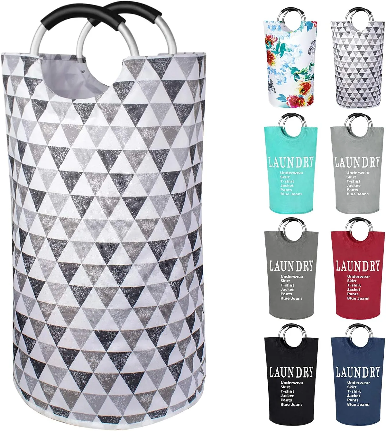Dalykate Extra Large Laundry Basket 115L Collapsible Oxford Fabric Laundry Hamper Foldable Clothes Laundry Bag with Handles Waterproof Washing Portable Dirty Clothes Basket for College Dorm, Family