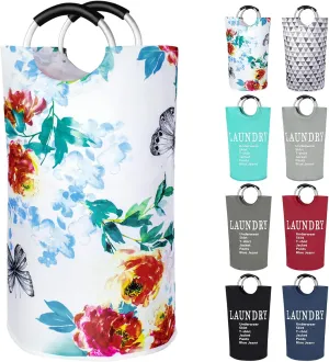 Dalykate Large Laundry Basket 82L Collapsible Oxford Fabric Laundry Hamper Foldable Clothes Laundry Bag with Handles Waterproof Washing Bin Portable Dirty Clothes Basket for College Dorm, Family