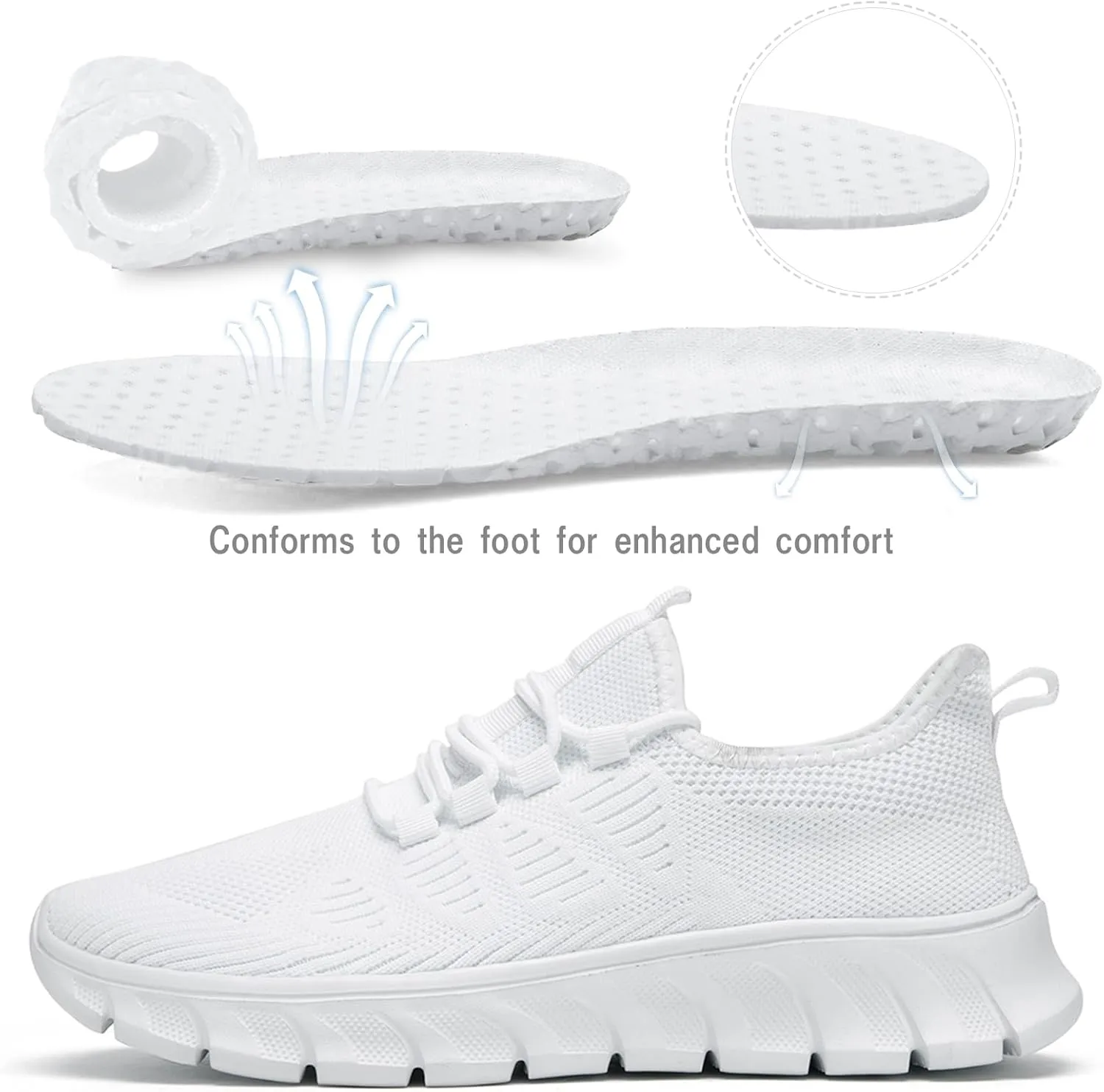 Damyuan Running Shoes for Women Tennis Sneakers Slip on Walking Comfortable Athletic Gym Summer Casual Workout Shoes Mesh Shoes