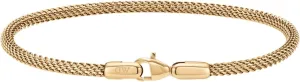 Daniel Wellington Tide Gold Mesh Bracelet - Premium 316L Stainless Steel Cable Bracelet for Women and Men, Stackable, Lobster Clasp, PVD Plated, 7.3 Inches
