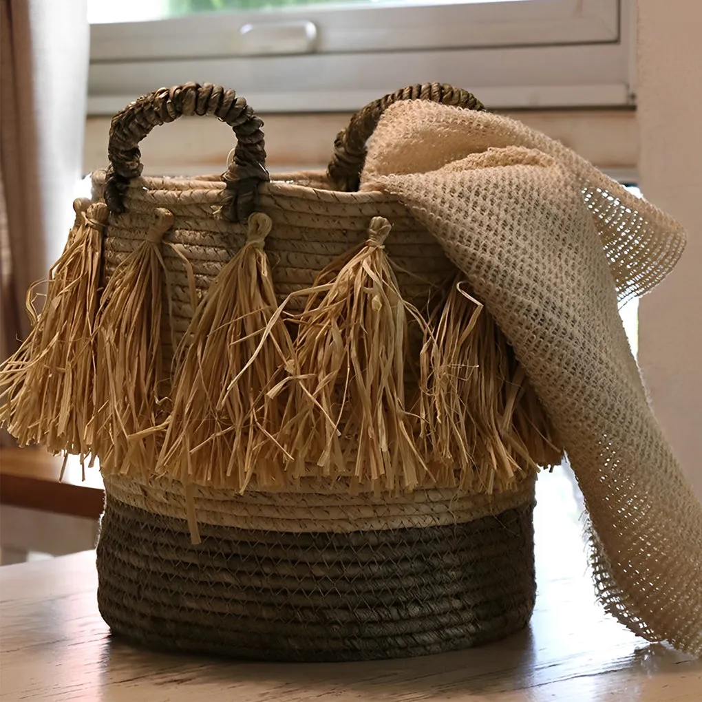 Decorative Storage Bins Wicker Woven Plant Pot