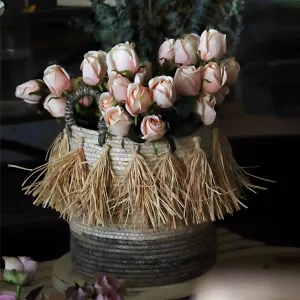 Decorative Storage Bins Wicker Woven Plant Pot