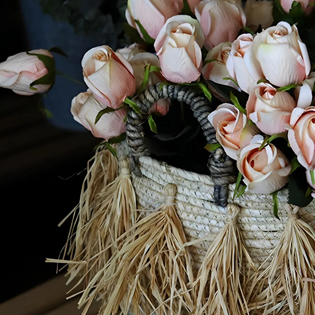 Decorative Storage Bins Wicker Woven Plant Pot