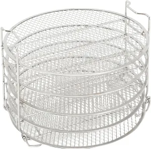 Dehydrator Rack, 5 Stackable Layer Dehydrator Stand for Foodi 6.5qt 8qt Pressure Cooker and Air Fryer, Stainless Steel Cooker Rack Stand Accesories